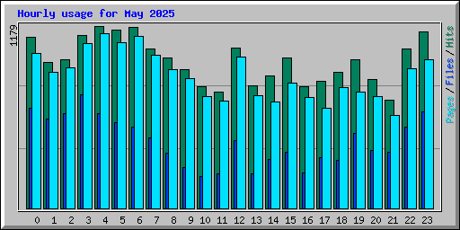 Hourly usage for May 2025